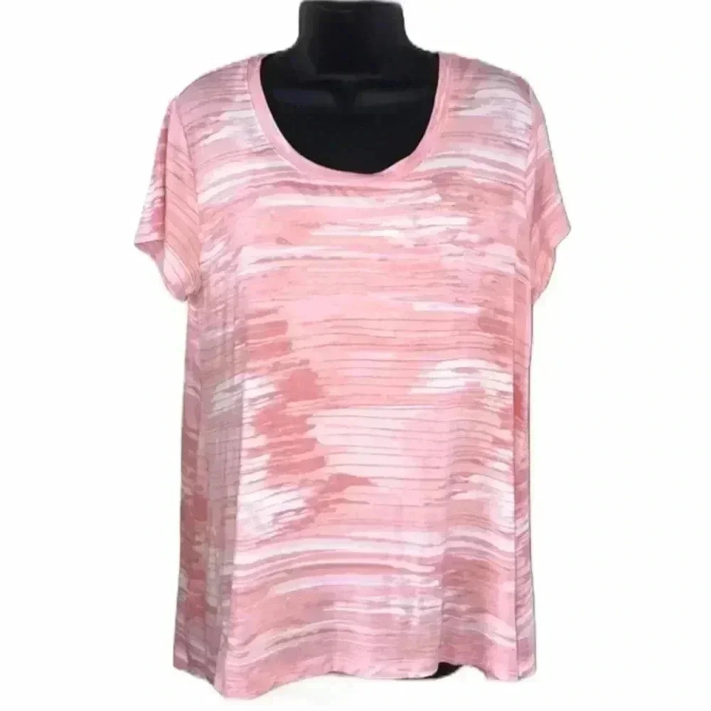H By Halston Scoop Neck Tee Size M—WB03